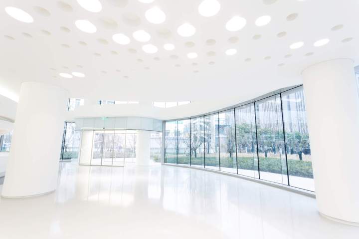 Post-construction cleaning of a commercial space